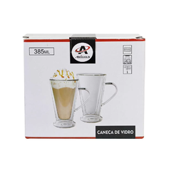 Conjunto 2 Canecas de Vidro - 385ml na internet