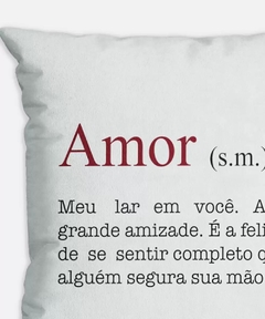 Almofada Aveludada Amor Belchior - 43x43cm - Design Gallery Santos 