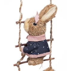 Casal de Coelhos Subindo Escada - 55cm - comprar online