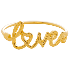 Cj. Anéis para Guardanapos Love Dourado - 4 peças na internet