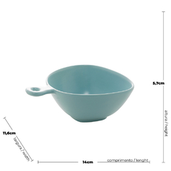 Conjunto 4 Bowls Porcelana Nórdico Menta - 14x12x6cm - loja online