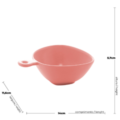 Conjunto de Bowls Porcelana Rosa - 14x12x6cm - loja online