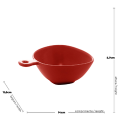 Cj. 4 Bowls Porcelana Nórdico Vermelho - 14x12x6cm - loja online