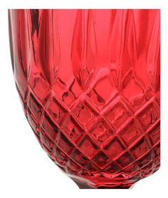 Conjunto 6 Taças de Vidro para Água Greek Vermelho - 345ml - comprar online