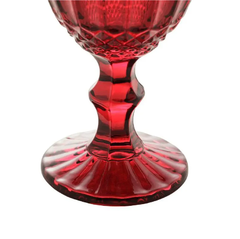 Conjunto 6 Taças de Vidro para Água Greek Vermelho - 345ml na internet