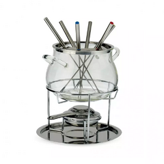 Conjunto para Fondue em Vidro e Inox