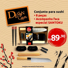 Conjunto para Sushi com Faca - 8 Peças