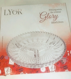 Petisqueira de cristal Glory Lyor - Design Gallery Santos 