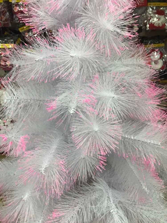 Árvore de Natal Pinheiro Branca com Pontas Rosas - 1,8m - comprar online