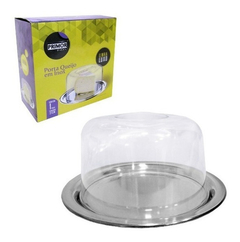 Porta Queijo em Inox com Cúpula em Acrílico - comprar online