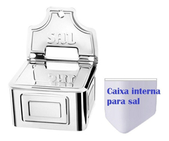 Saleiro em Inox para Parede ou Bancada - 700g na internet