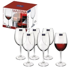 Jogo com 6 Taças Martina Cristal Bohemia - 450ml - Design Gallery Santos 