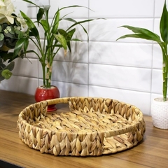 Bandeja em Fibra Natural - Ø30cm - Design Gallery Santos 