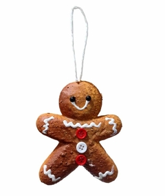 Boneco Biscoitinho de Gengibre Natalino - 12cm - Design Gallery Santos 