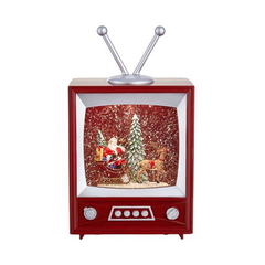 Enfeite de Natal TV Iluminada Papai Noel - 21cm