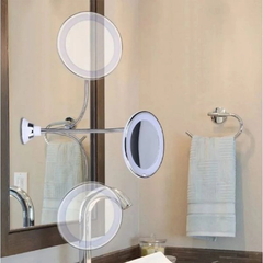 Espelho de Aumento Flexível 360° com Luz Led - comprar online