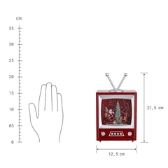 Enfeite de Natal TV Iluminada Papai Noel - 21cm - comprar online