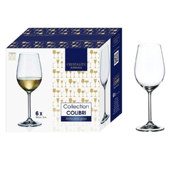 Jogo 6 Taças 350ml Vinho Branco Gastro/Colibri - Crystalite Bohemia - comprar online