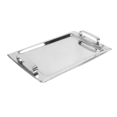 Bandeja em Inox com Alças - 37cm