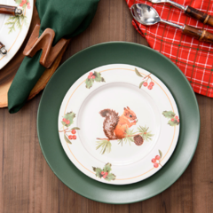 Prato de Sobremesa Squirrel Aquarelle Christmas - 19cm - comprar online