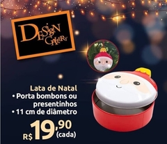 Lata Rostinho Papai Noel p/ Pendurar