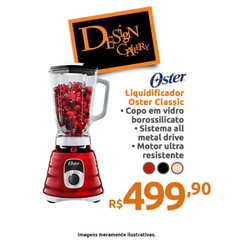 Liquidificador Oster - 1,25L - Design Gallery Santos 