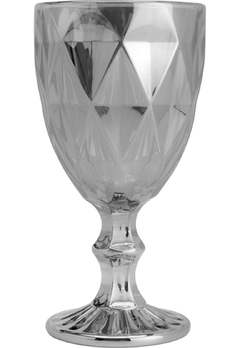 Jogo 6 Taças para Água Diamond Cinza Metalizado - 325ml na internet