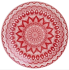 Prato Raso Mandala Vermelho 26cm Lyor