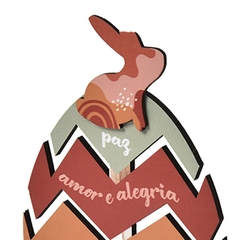 Placa de Mesa Decor - Ovo de Páscoa com Frases - comprar online