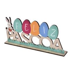 Placa de Mesa Decor Feliz Páscoa - comprar online