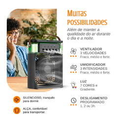 Mini Ventilador com Umidificador de Ar - Design Gallery Santos 
