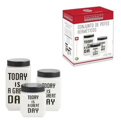 Conjunto 3 Potes - Today is a great day - comprar online