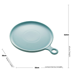 Imagem do Prato de Porcelana Nórdico Menta - 32cm