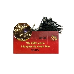 Pisca 100 Leds Warm 8 Funções - 10m