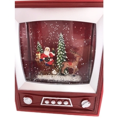 Enfeite de Natal TV Iluminada Papai Noel - 21cm - loja online