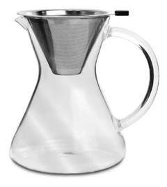 Jarra de Vidro para Café com Coador Inox - 400ml - comprar online