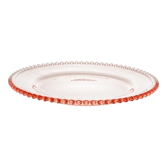 Prato de Sobremesa Cristal Pearl Rosa 20cm - Wolff - comprar online