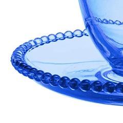 Jogo 6 Xícaras para Chá c/ Pires Pearl Azul - 230ml - comprar online