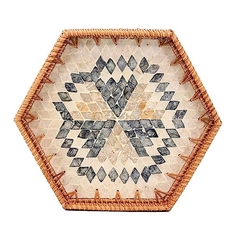 Bandeja Hexagonal Santorini Tuut - 28cm