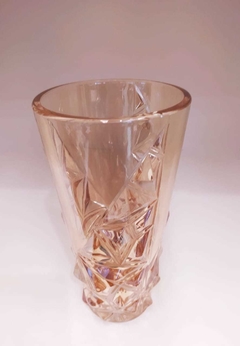 Vaso de Vidro Âmbar Metalizado 24,5cm - comprar online