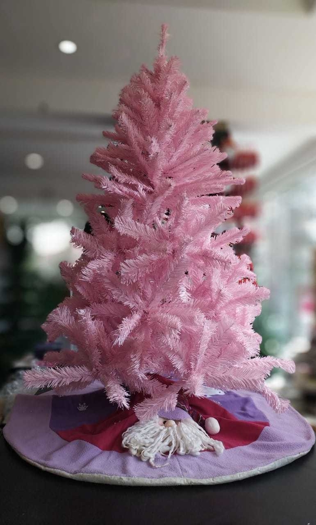 árvore natal - 1,20m cor-de-rosa claro