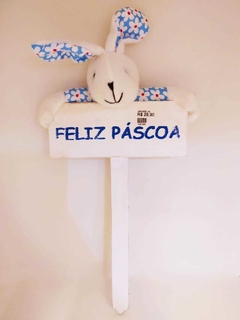 Placa Decorativa- "Feliz Páscoa" na internet