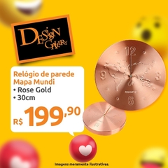 Relógio de Parede Rose Gold