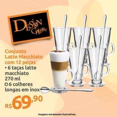 Conjunto Latte Macchiato com 12 Peças- Ellegance 27OML