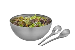 Conjunto para Salada com Pegador Inox - 3 peças - comprar online