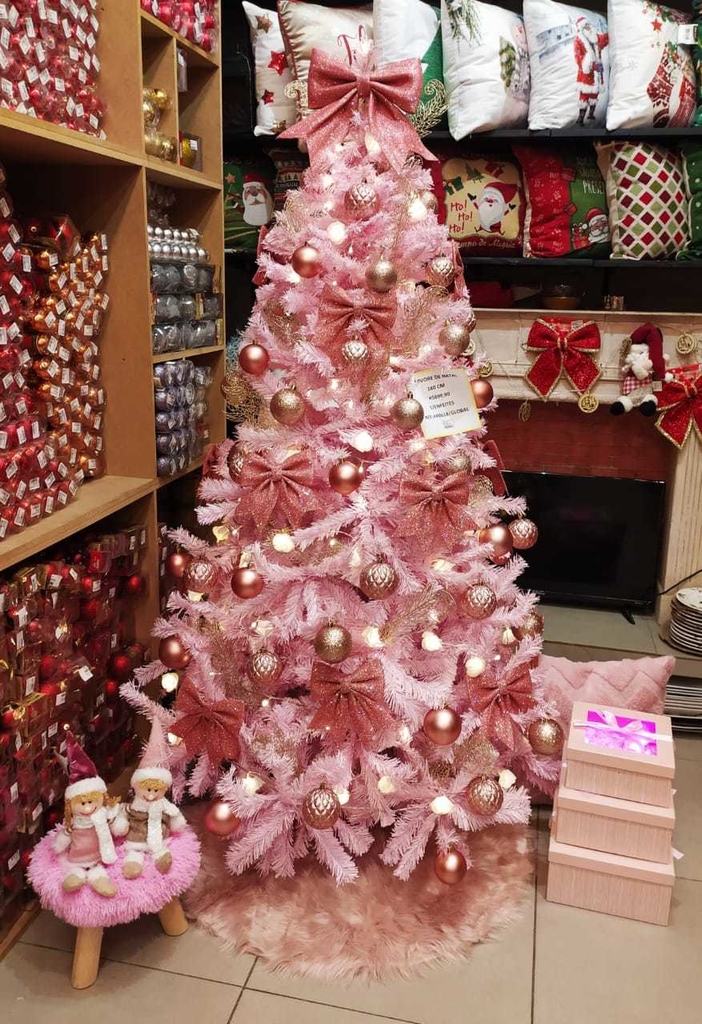 Árvore de Natal Rosa e prata  Árvore de natal rosa, Enfeites de natal rosa,  Arvore de natal rosa