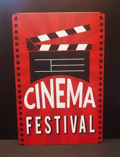 Placa Decorativa Cinema Festival - 20x30cm