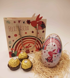 Kit Páscoa - Lata Ovo + 3 Bombons Ferrero Rocher + Sacolinha - comprar online