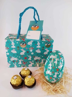 Kit Páscoa - Lata Ovo + 3 Bombons Ferrero Rocher + Embalagem de Presente - comprar online