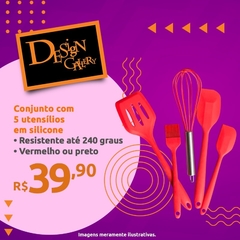 Kit Utensílios de Silicone - 5 peças